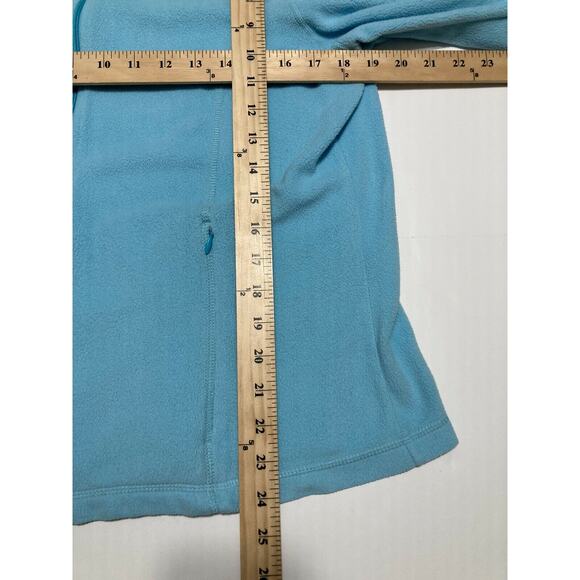 L.L. Bean Fleece Jacket Sweatshirt Large Womens Blue Long Sleeve Full Zip Pocket - Picture 4 of 8